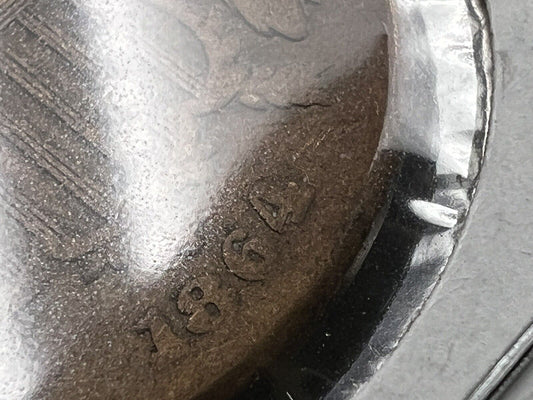 1864 P 2C Two Cent Copper Coin VG Very Good RPD Repunched Dated