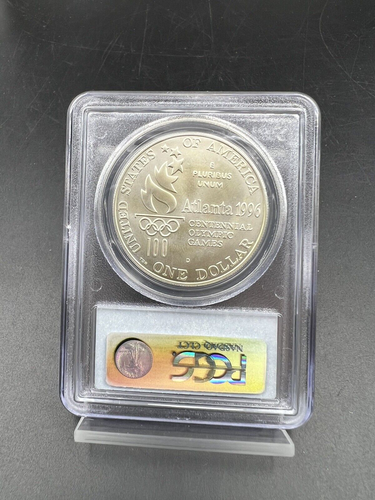 1996 D Atlanta Olympics High Jump 90% Silver Commemorative Dollar PCGS MS69 BU