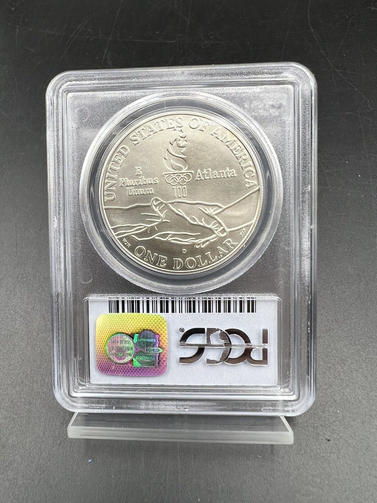 1995 D Atlanta Paralympic Blind Runner 90% Silver Commemorative Dollar PCGS MS69