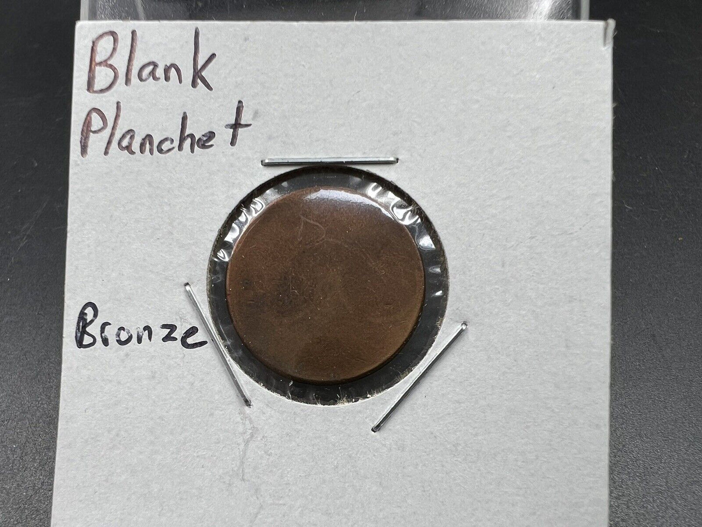 1C Lincoln Cent Penny Coin Blank Planchet Error Bronze Copper Alloy