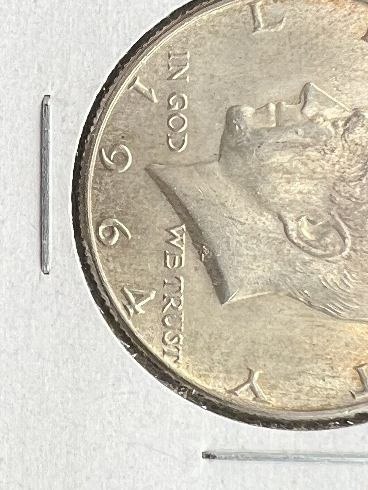 1964 D 50C Kennedy Half Dollar Coin CH AU DDO Double Die OBV Minor Variety TONER