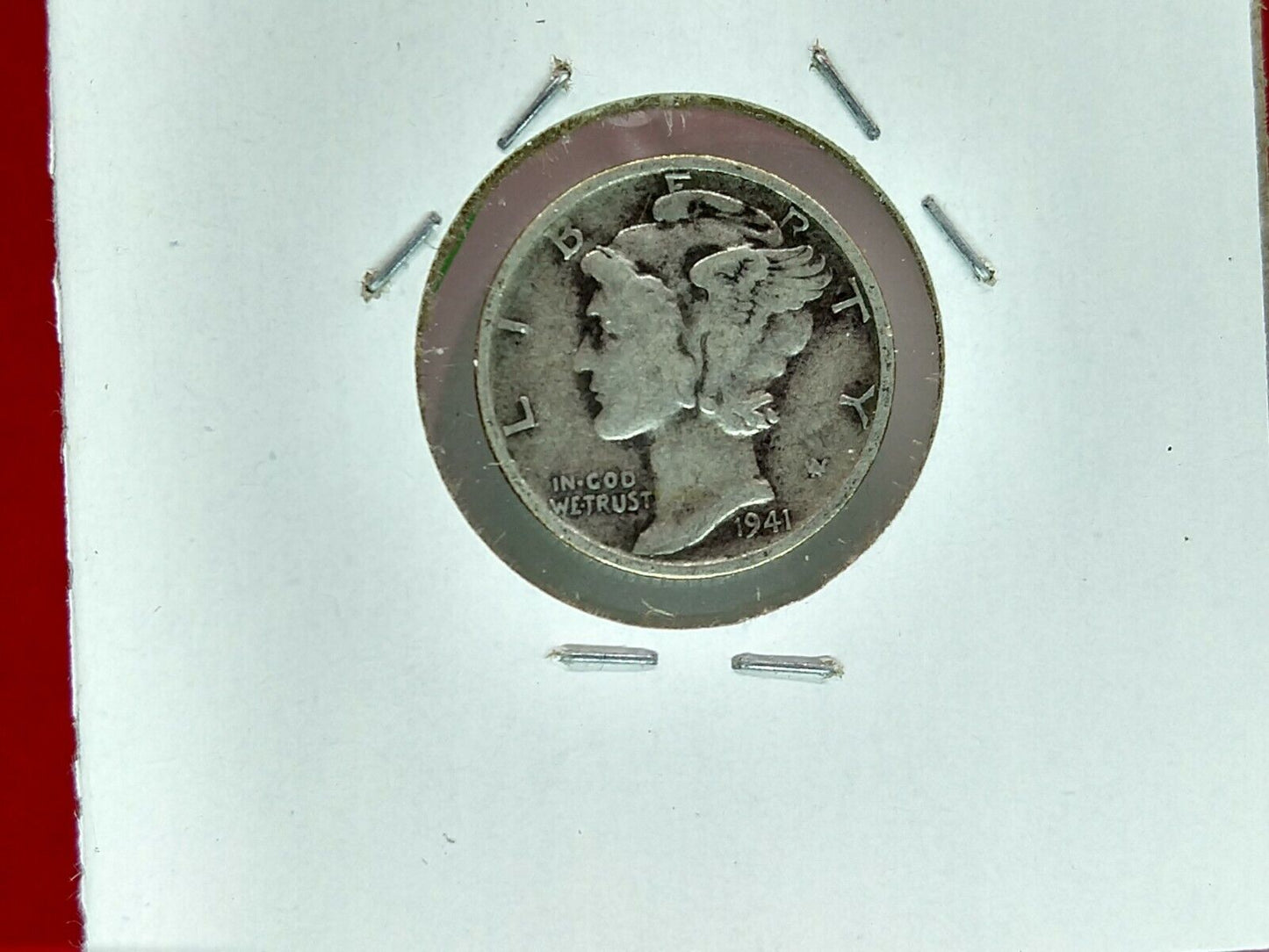 1941 S Large S Silver Mercury Dime Trumpet Tail Variety Coin Average Circ FS-501
