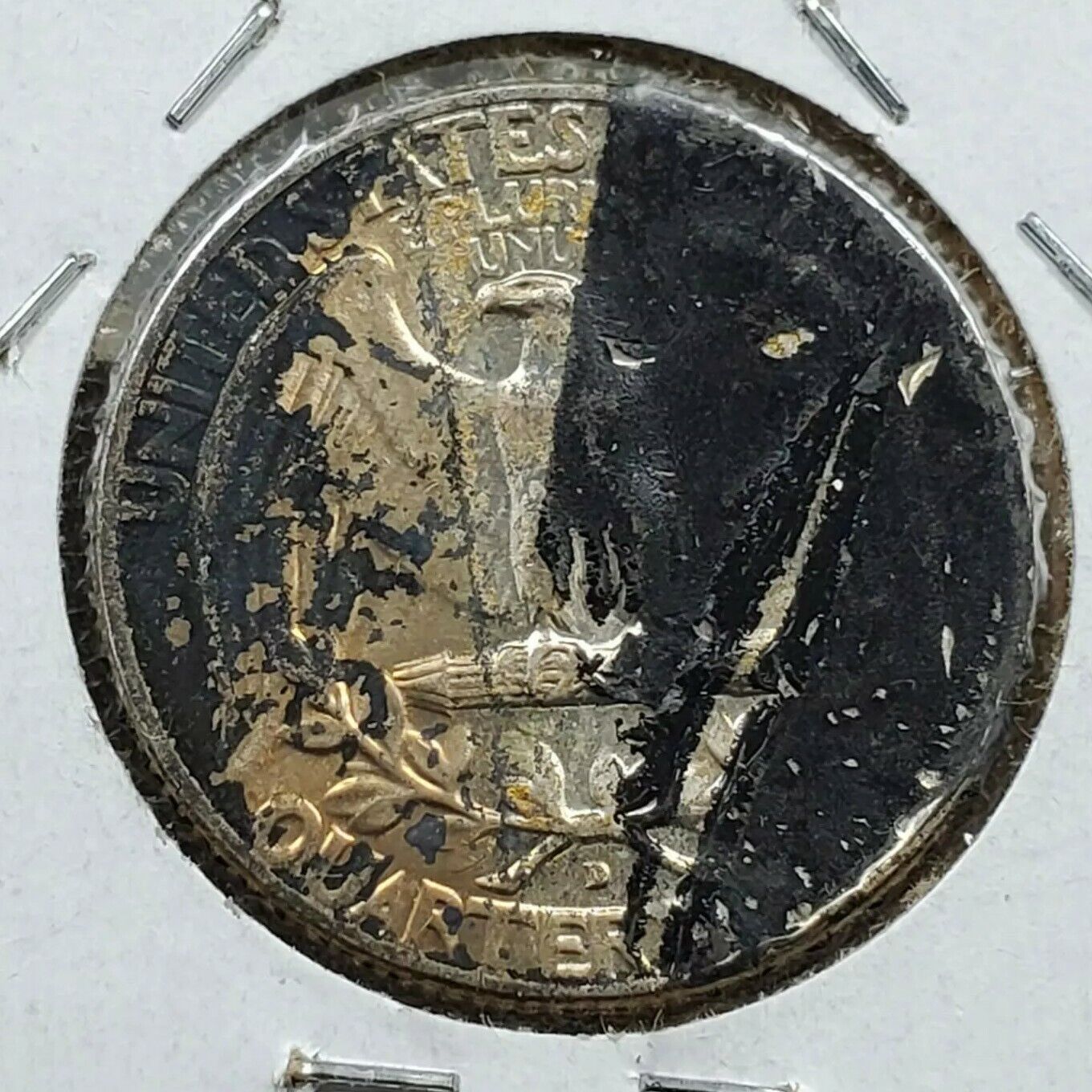 1964 D 25C Washington Quarter Silver Coin Circulated Neat Toning