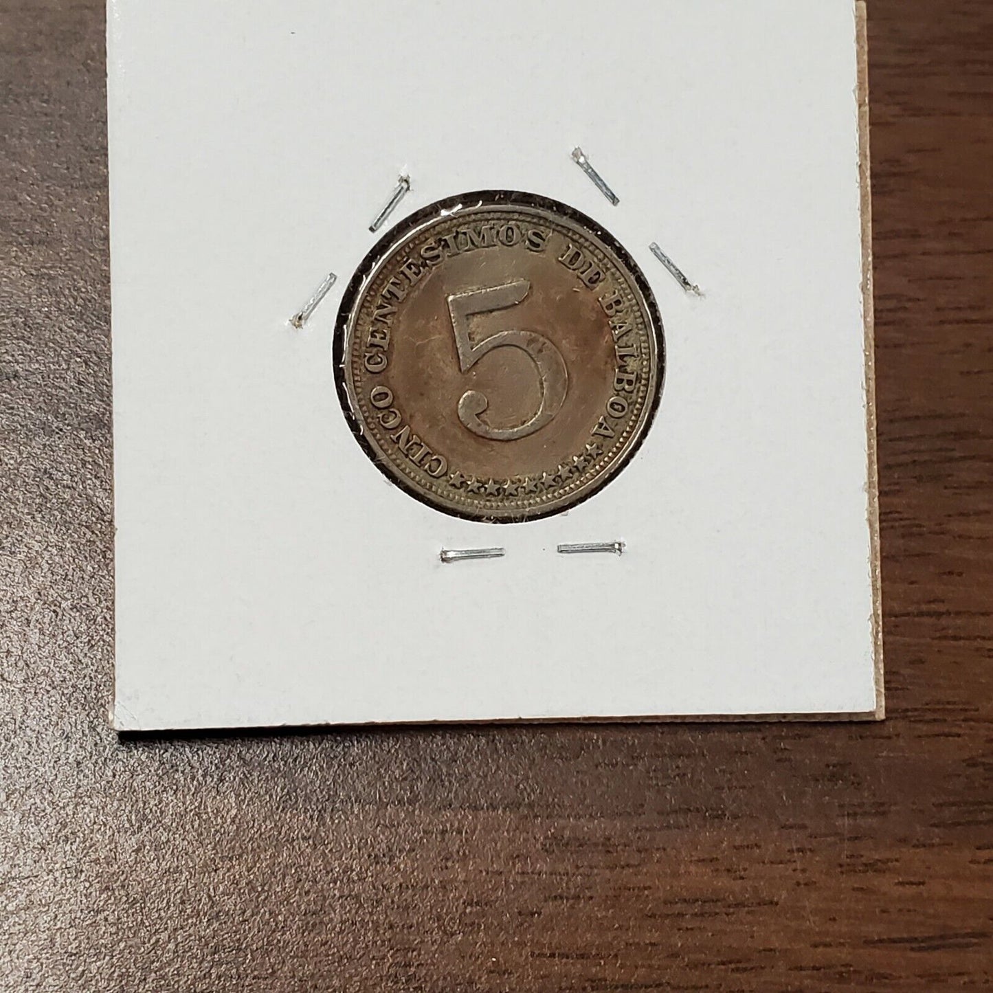 1932 PANAMA CINCO CENTESIMOS 5C Copper Nickel Coin High Circulated Condition