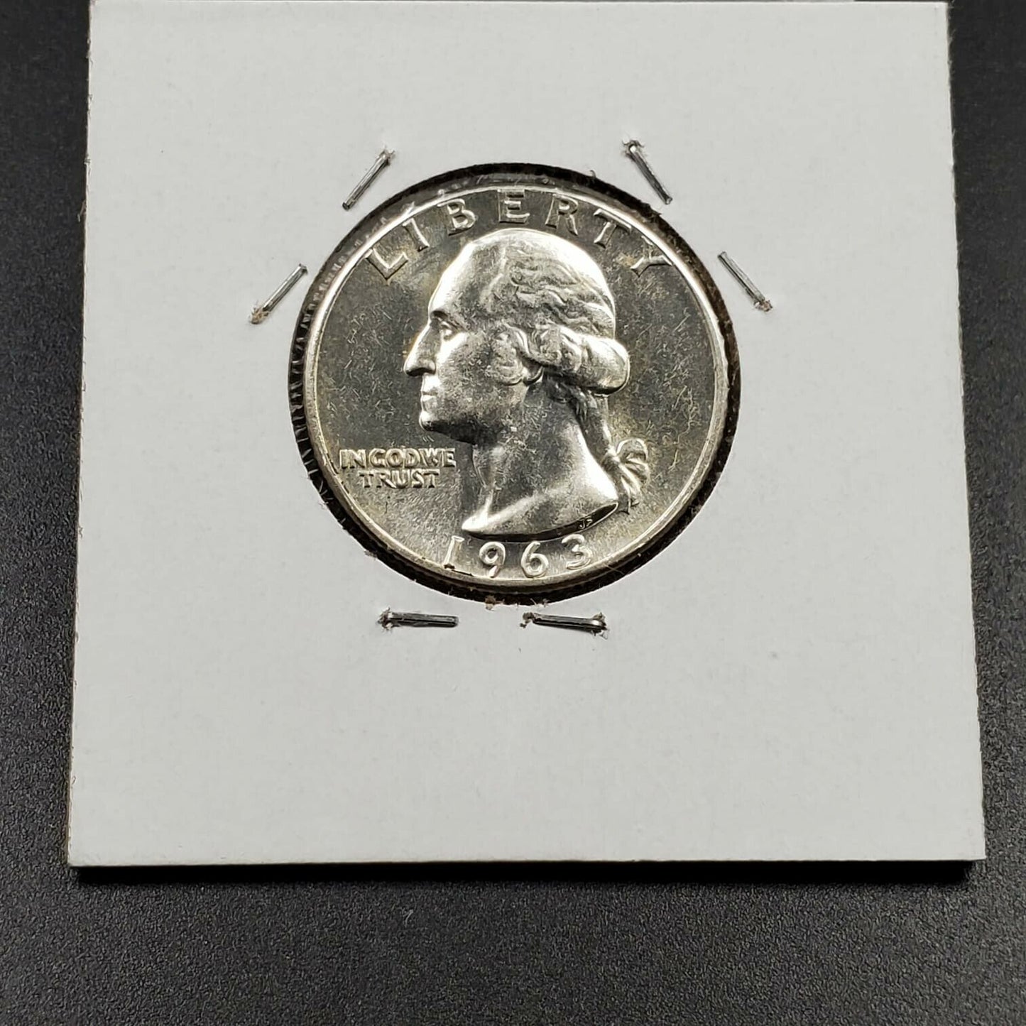 1963 Type B Reverse Variety Washington Silver Quarter Coin Average Uncirculated