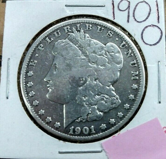 1901 O Morgan Silver Dollar Coin F Fine / VF Very Fine Circulated condition