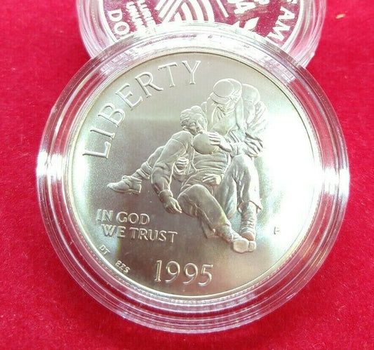 1995 P $1 CIVIL War Commemorative BU Business Silver Dollar