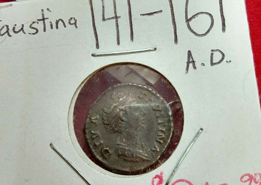 Faustina Silver Denarius 141 161 AD Ceres Wife of Pius High Circulated Condition