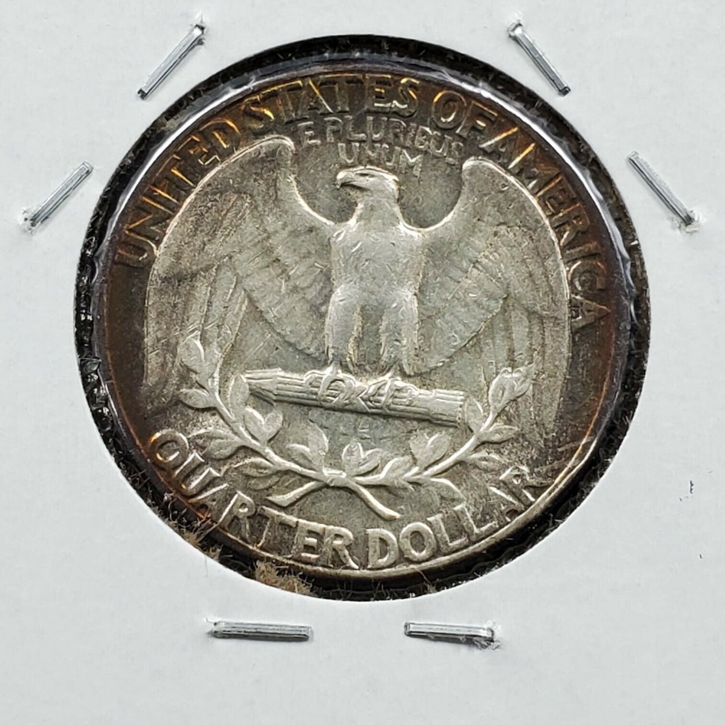 1942 P 25C Washington Quarter Silver Coin Choice Circulated Nice Toning Toner