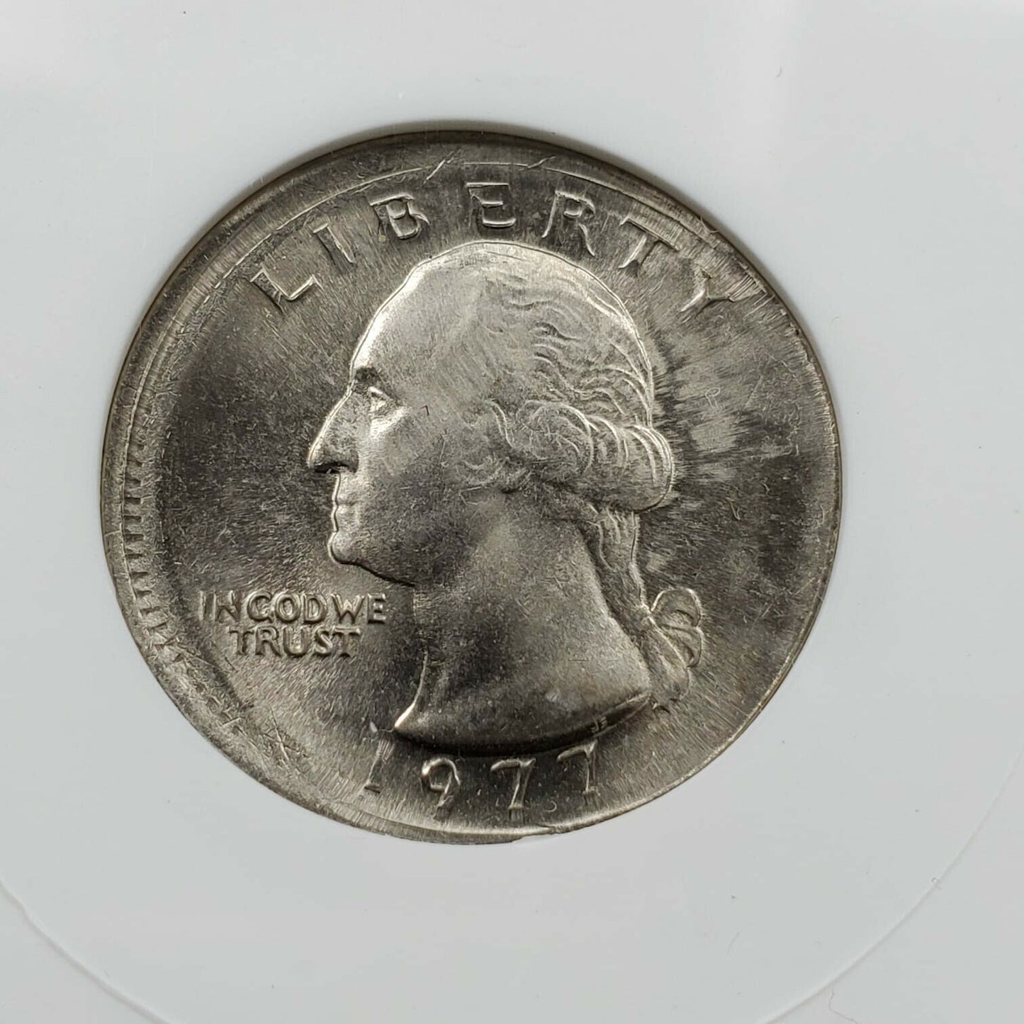 Large Broadstrike Error + Off Center 1977 P Washington Quarter ANACS UNC Details