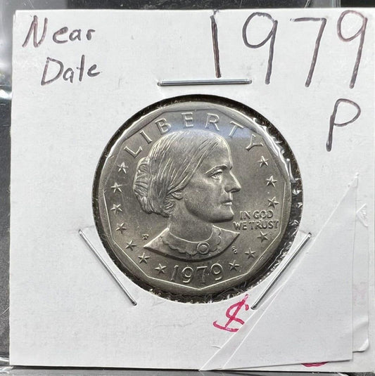 1979 P $1 SBA Susan B Anthony Clad Dollar Coin GEM BU UNC Near Date Variety