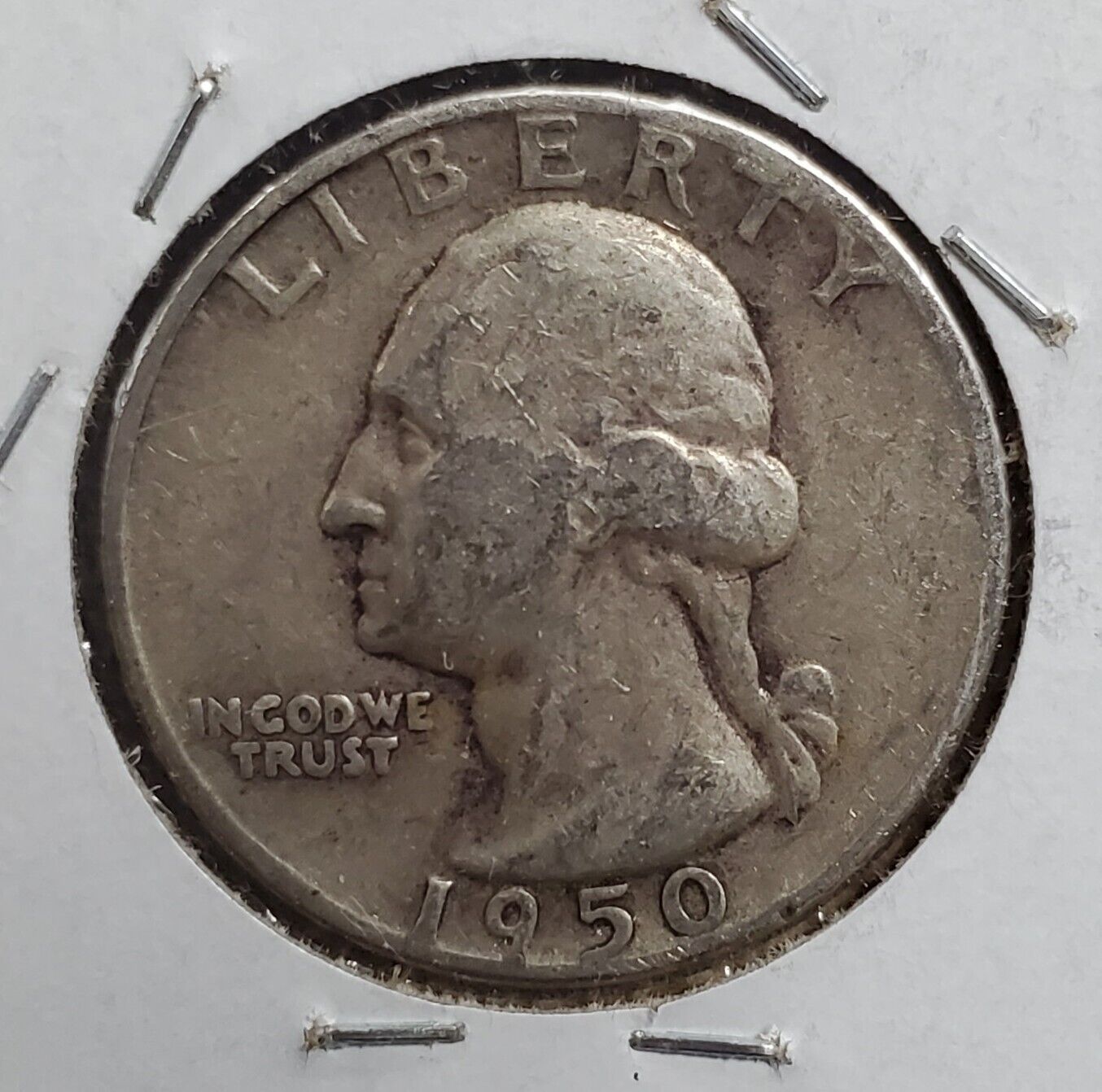 1950 D/D 25c Washington Quarter Coin RPM 004 Variety Coin