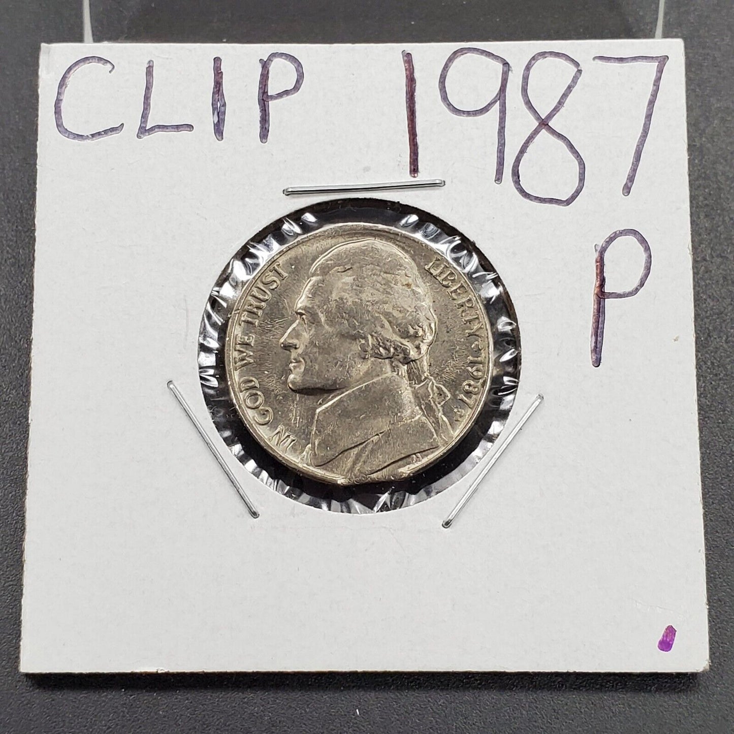1987 P Jefferson Nickel 5c Clipped Planchet Clip Error Choice BU UNC
