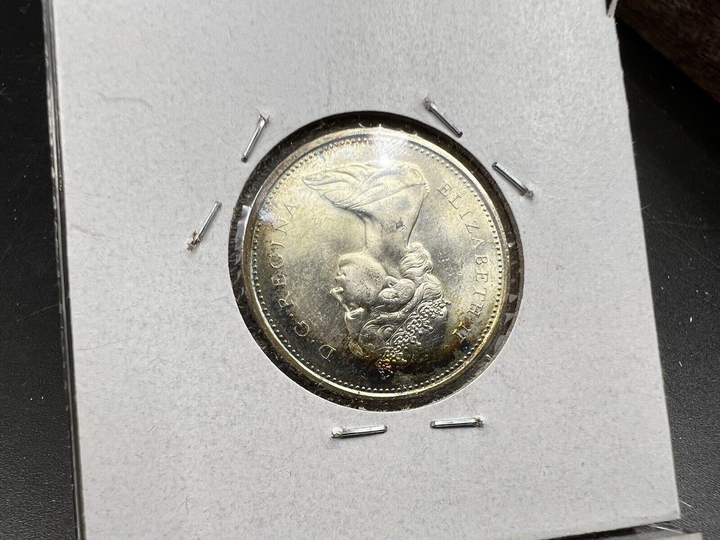 1967 Canada 25c Twenty Five Cents Coin BU UNC Neat Toning Toner