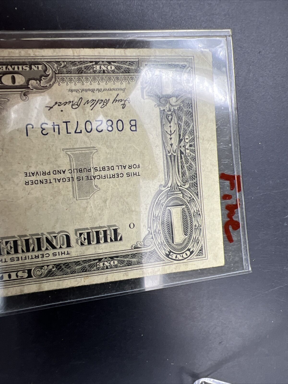 1935 F $1 Silver Certificate Blue Seal Choice Fine Circ O Block