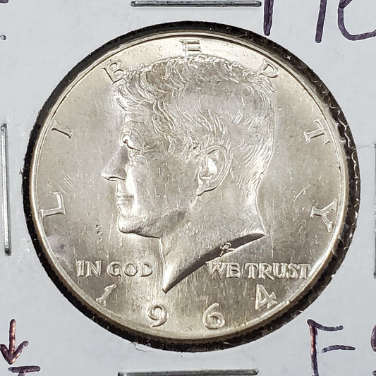 1964 D Kennedy Half Dollar Coin Choice BU UNC DDO Double Die OBV FS-108 Variety