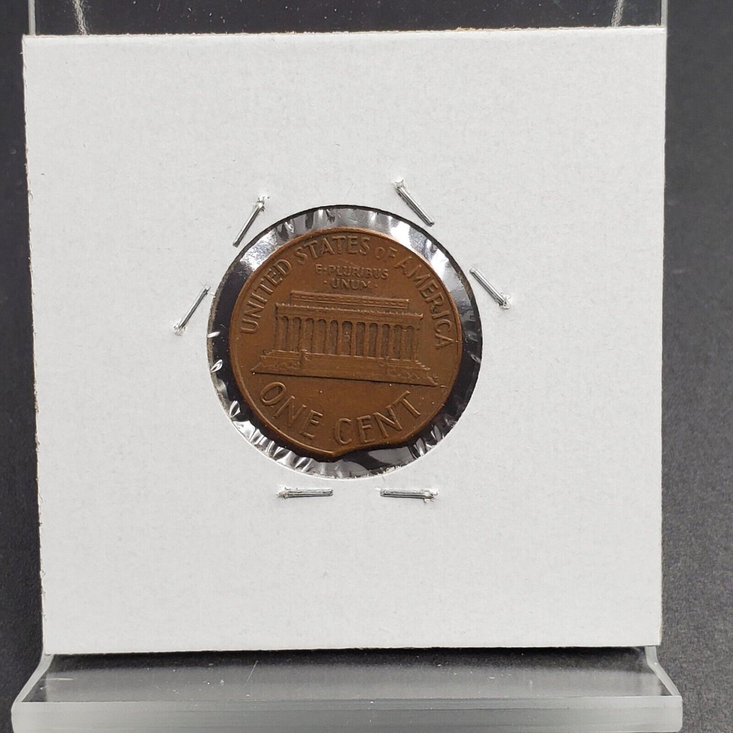 1964 D Lincoln Memorial Cent Penny 1C Error Coin Clipped Planchet Clip Curved VF