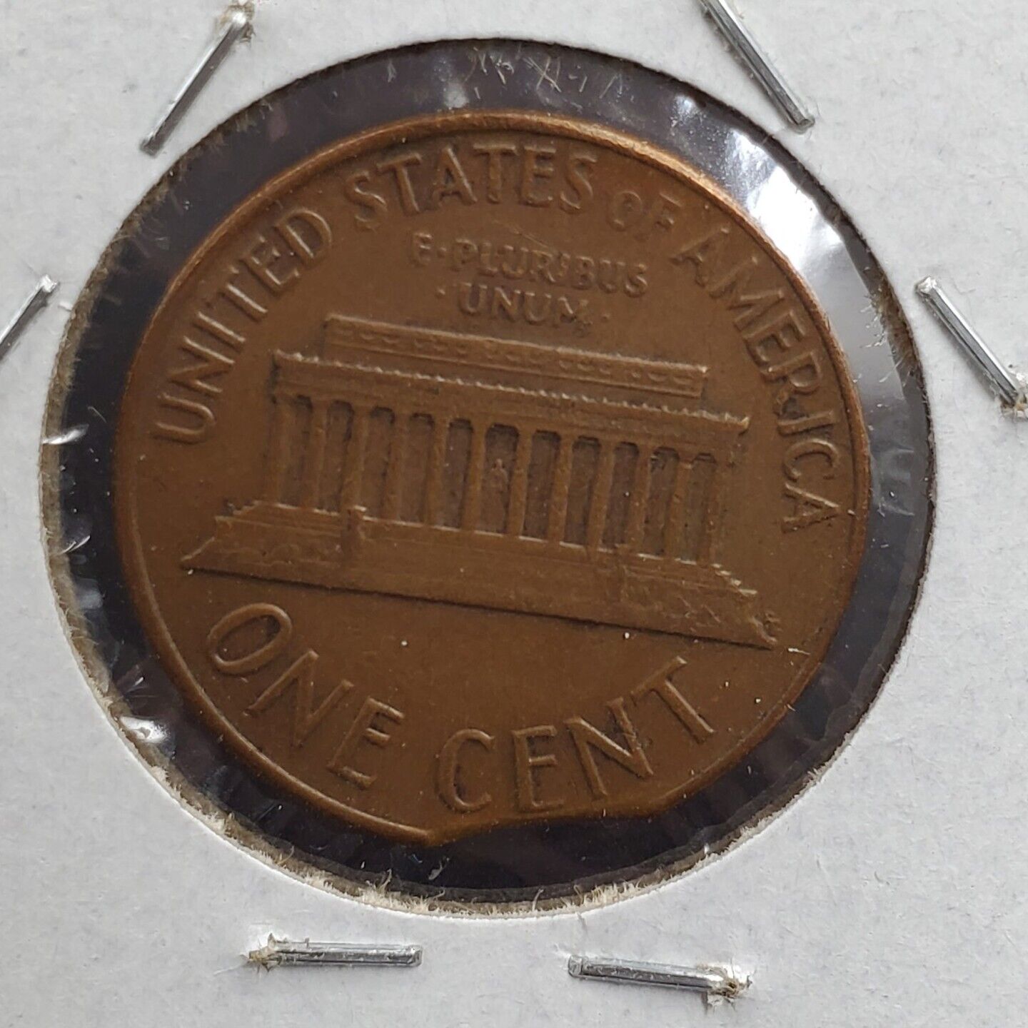 1964 D Lincoln Memorial Cent Penny 1C Error Coin Clipped Planchet Clip Curved VF