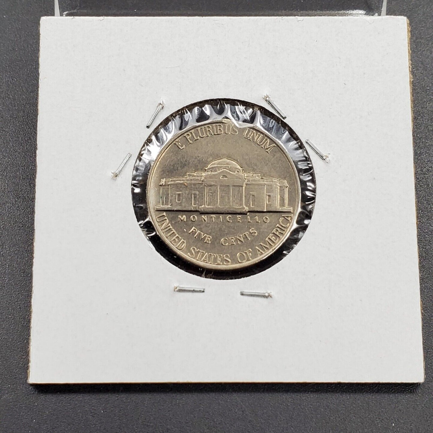 1963 P Jefferson Nickel 5c Clip Clipped Plachet Error coin AU About UNC