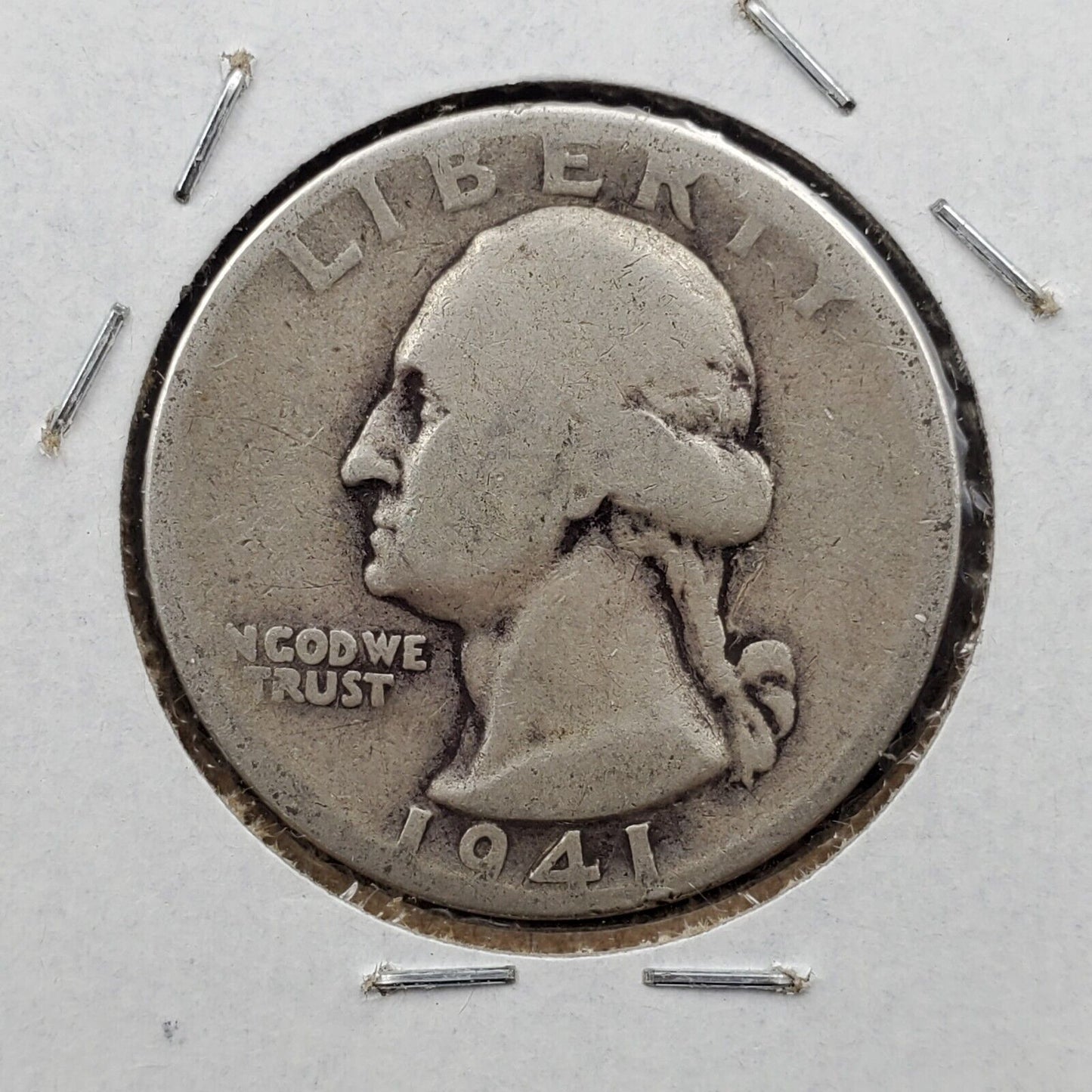 1941 P Washington Quarter Coin DDR Double Die Reverse Double Beak variety