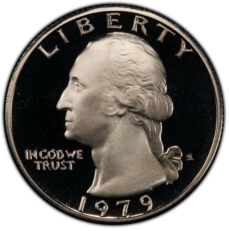 1979 S 25C Type 1 Washington Proof Clad Quarter Closed S Variety