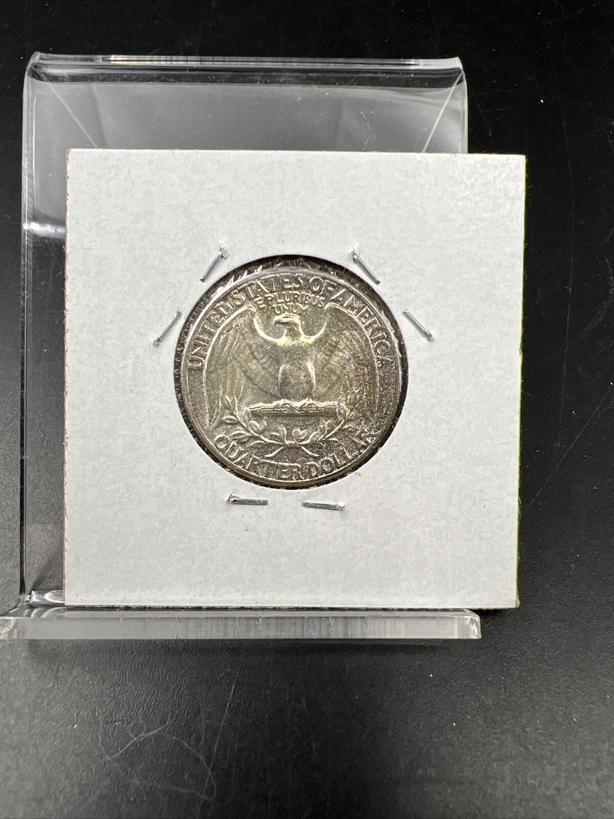 1957 P 25c Washington Silver Quarter Coin CH AU about unc nice toning toner