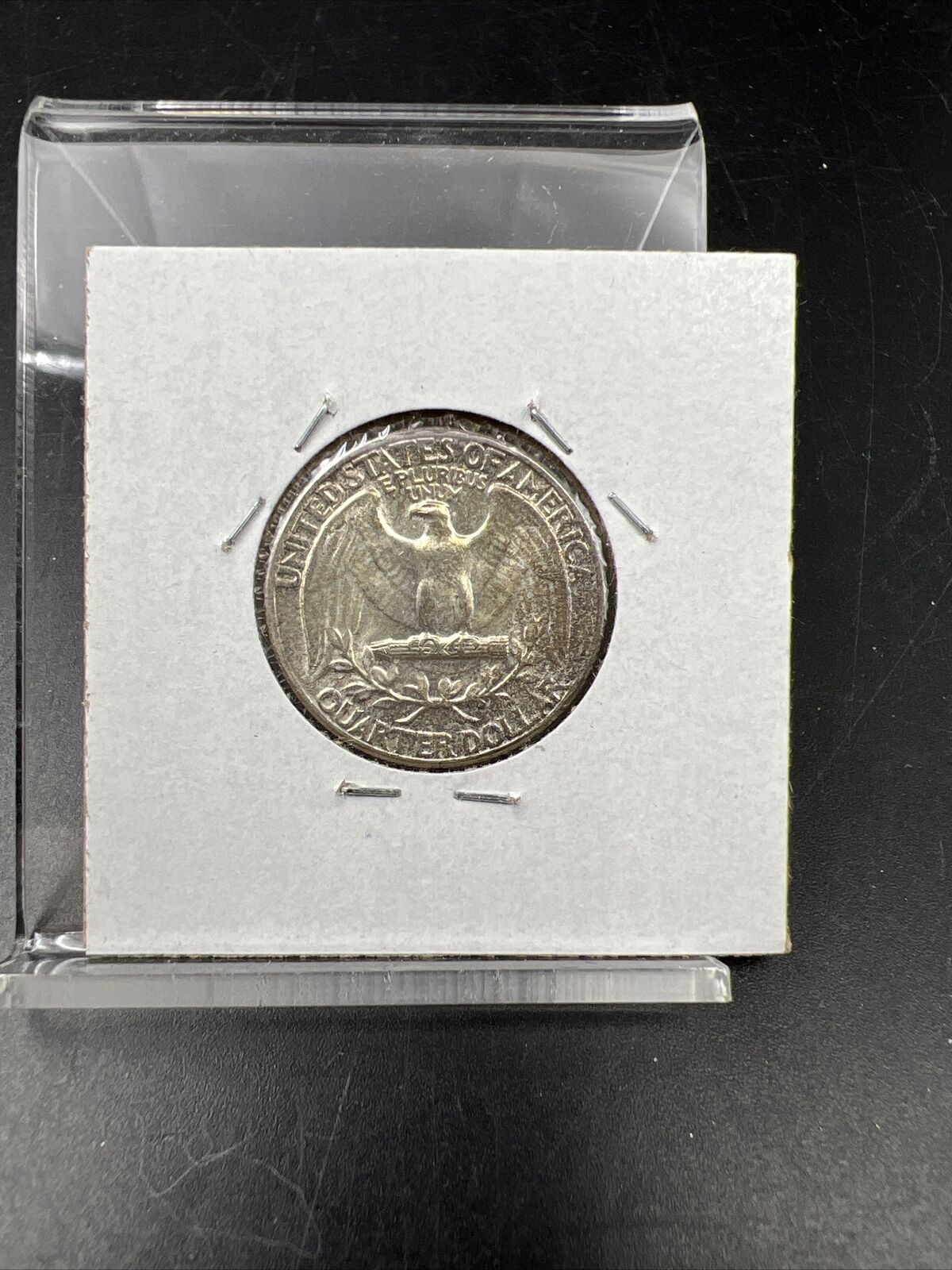 1957 P 25c Washington Silver Quarter Coin CH AU about unc nice toning toner