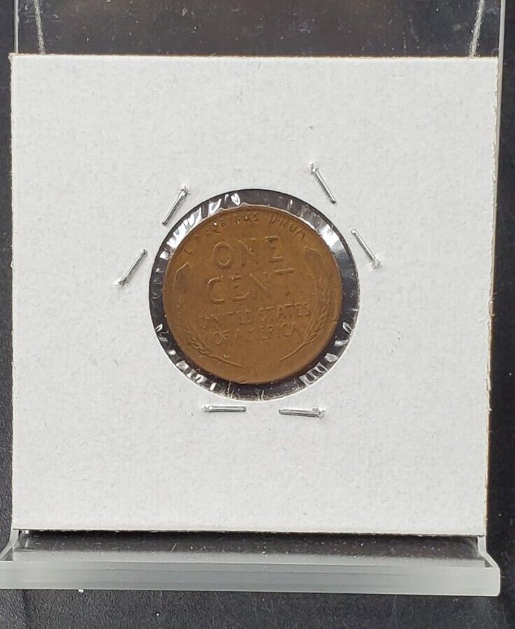 1947 S Lincoln Wheat Cent Circ Coin Laminated Planchet Error VF Circ