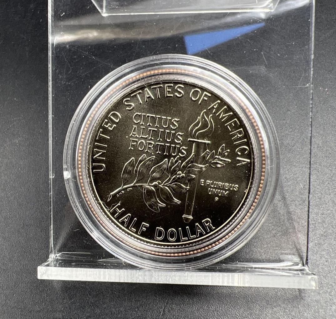 1992 P Unc BU Olympic Gymnastics - Commemorative Half Dollar in Capsule
