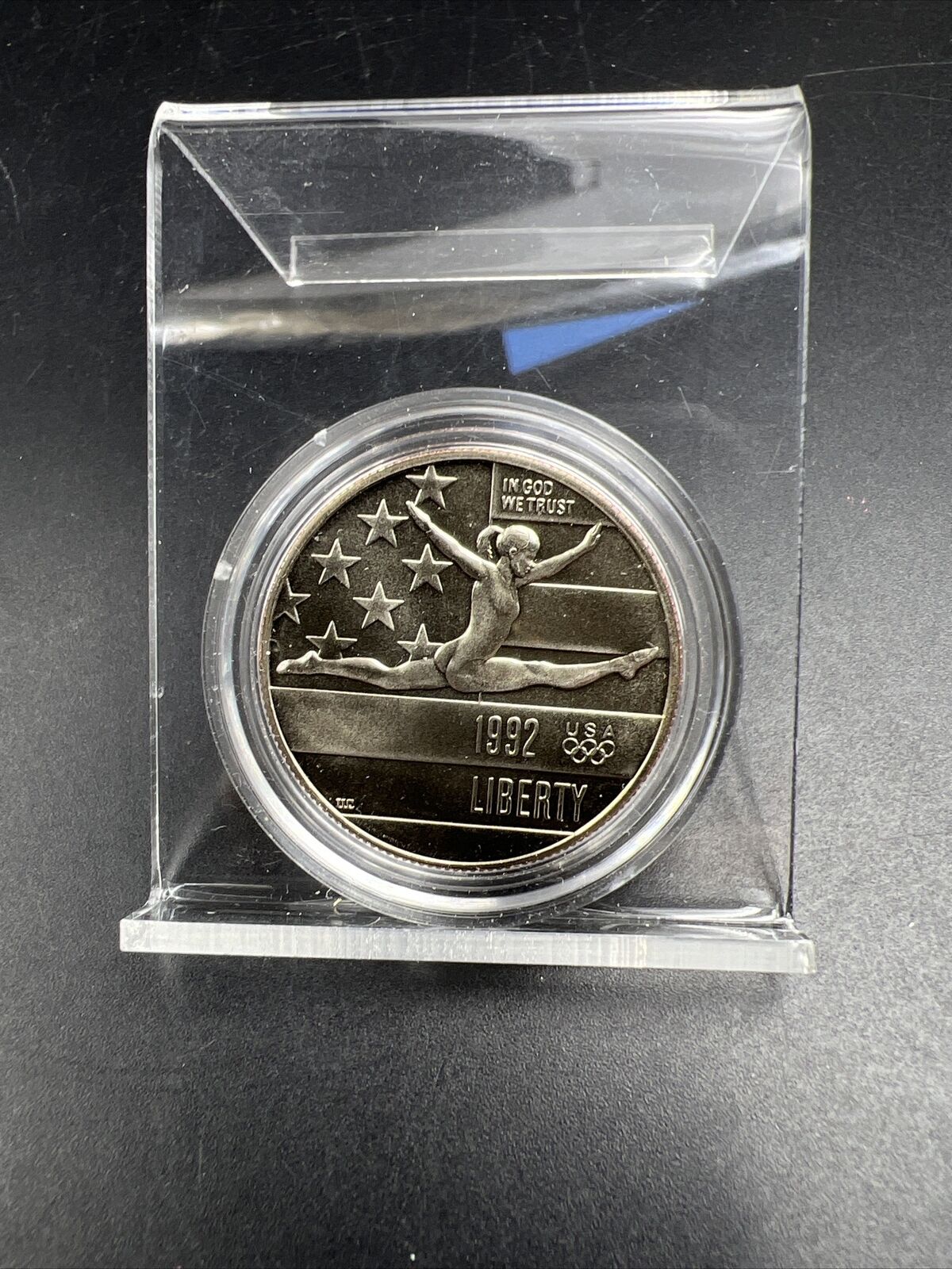 1992 P Unc BU Olympic Gymnastics - Commemorative Half Dollar in Capsule