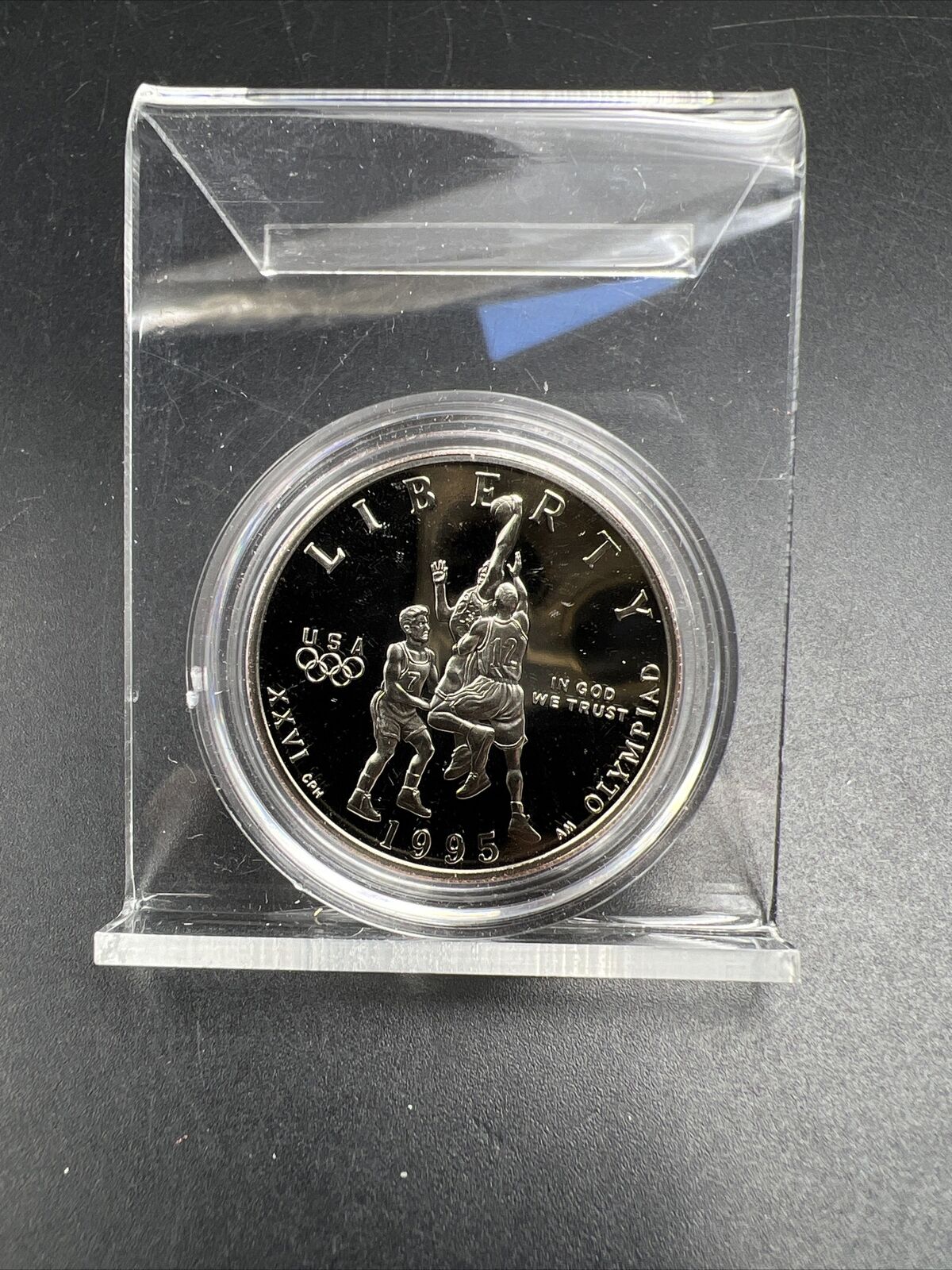 1995 S Gem Proof Olympic Basketball - Commemorative Half Dollar in Capsule