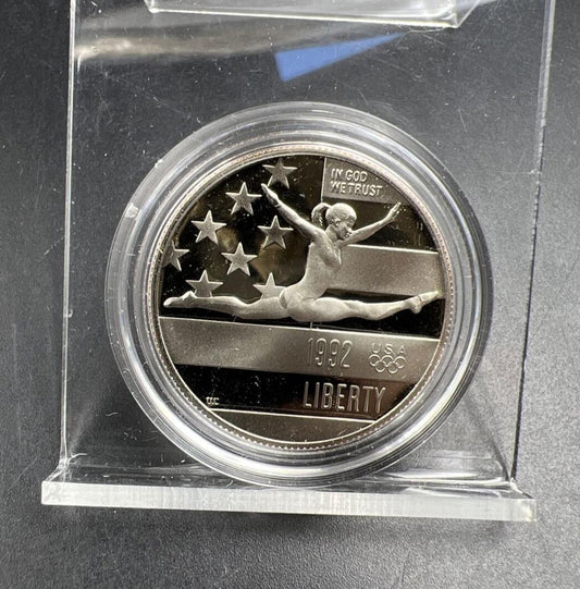 1992 S Gem Proof Olympic Gymnastics - Commemorative Half Dollar in Capsule #B
