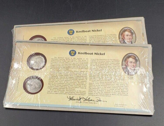 2004 P & D Keelboat Nickel Set US Mint Two Coin Set OGP