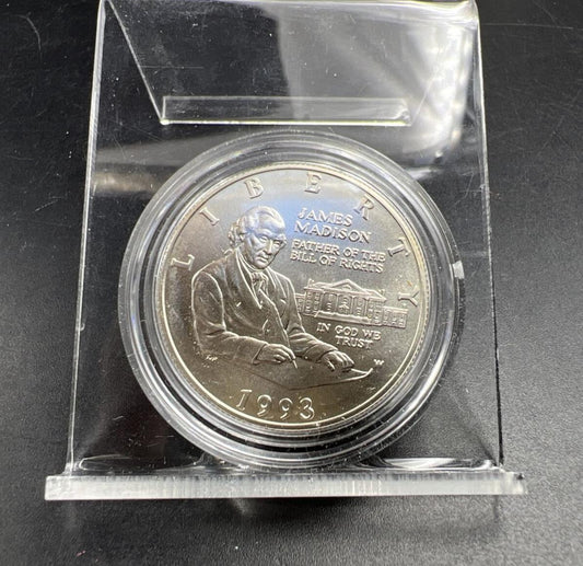 1993 W 50 90% Silver Madison Bill of Rights Commemorative Half Dollar Coin BU