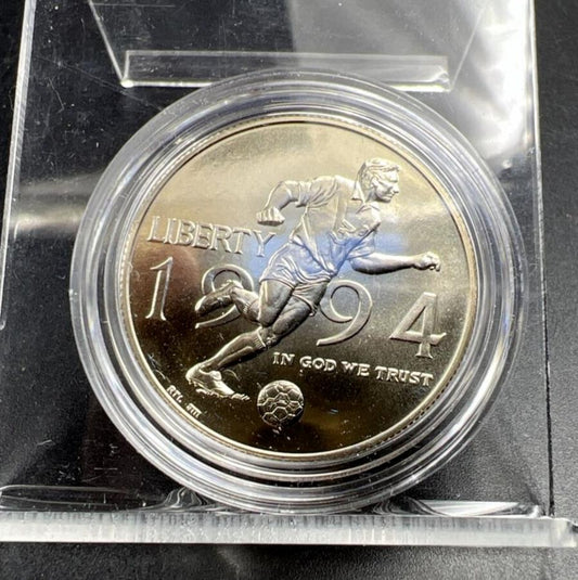 1994 D 50c Fifa World Cup Commemorative Half Dollar in Capsule Clad Coin BU #A