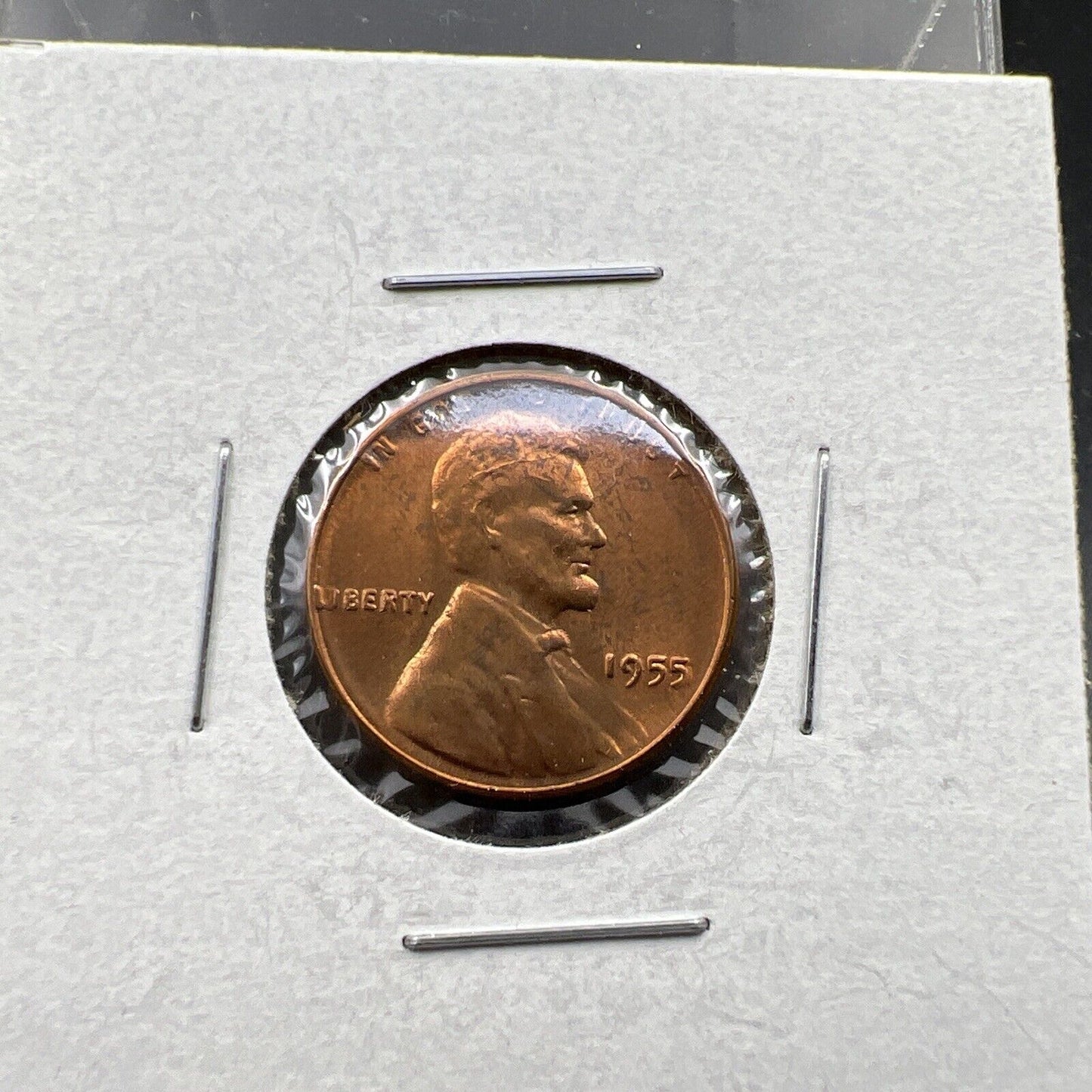 1955 P 1c Lincoln Wheat Cent Penny Coin Poor Man Strike Double Die BU RB #31024Y