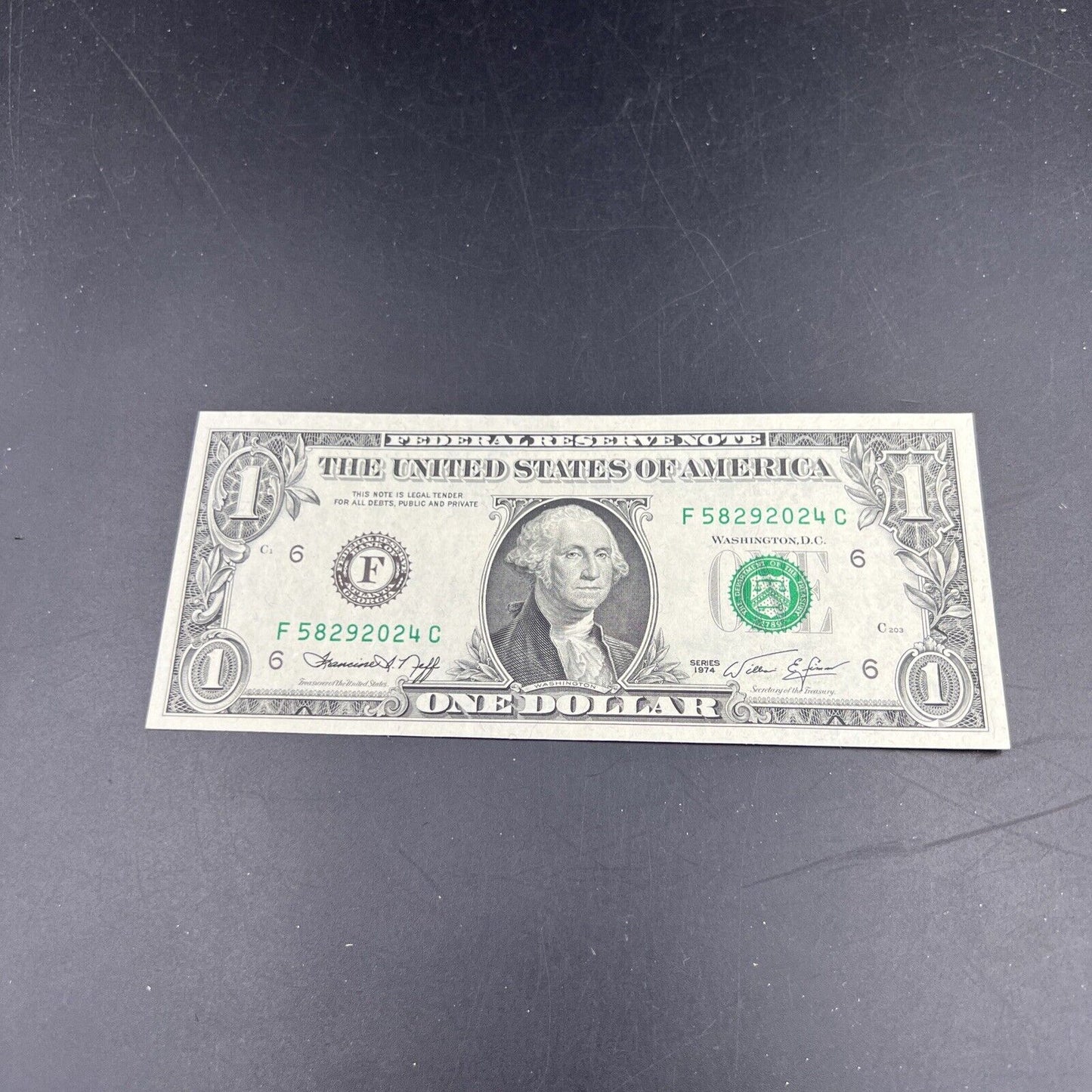 1974 $1 FRN Federal Reserve Note Dollar Bill Choice UNC US Currency #024