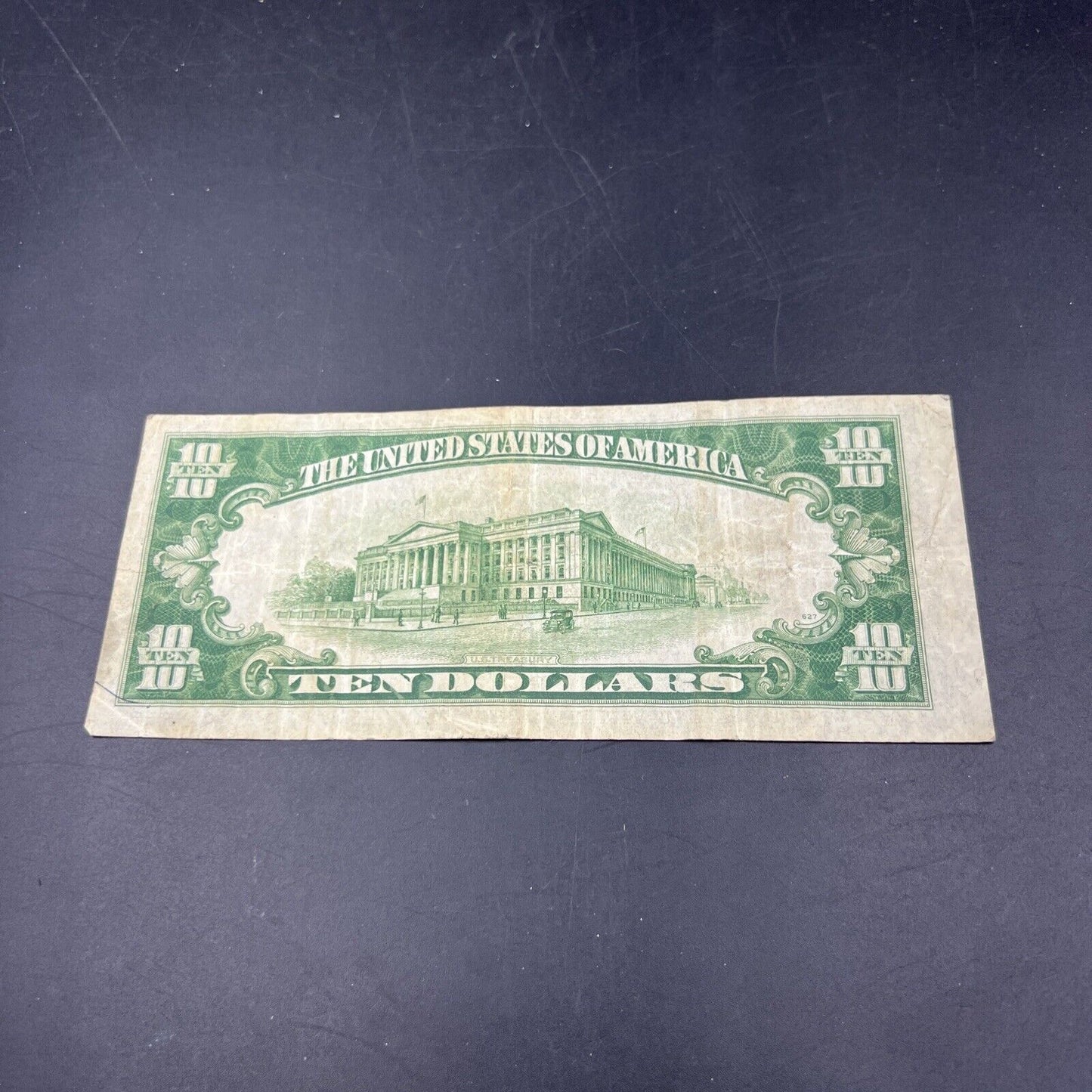 1934 A $10 Ten Dollar Blue Seal Silver Certificate Note Bill CH Fine / VF