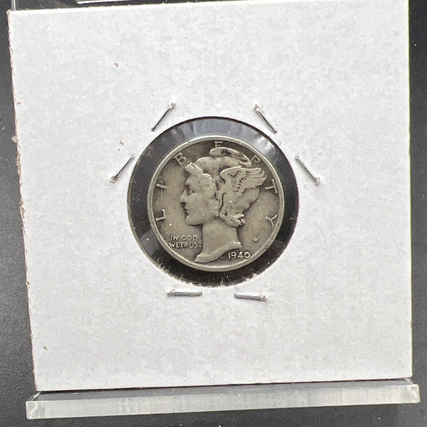 1940 D D/D RPM Mercury Silver Dime Repunched Mint Mark # 001 Fine Circ