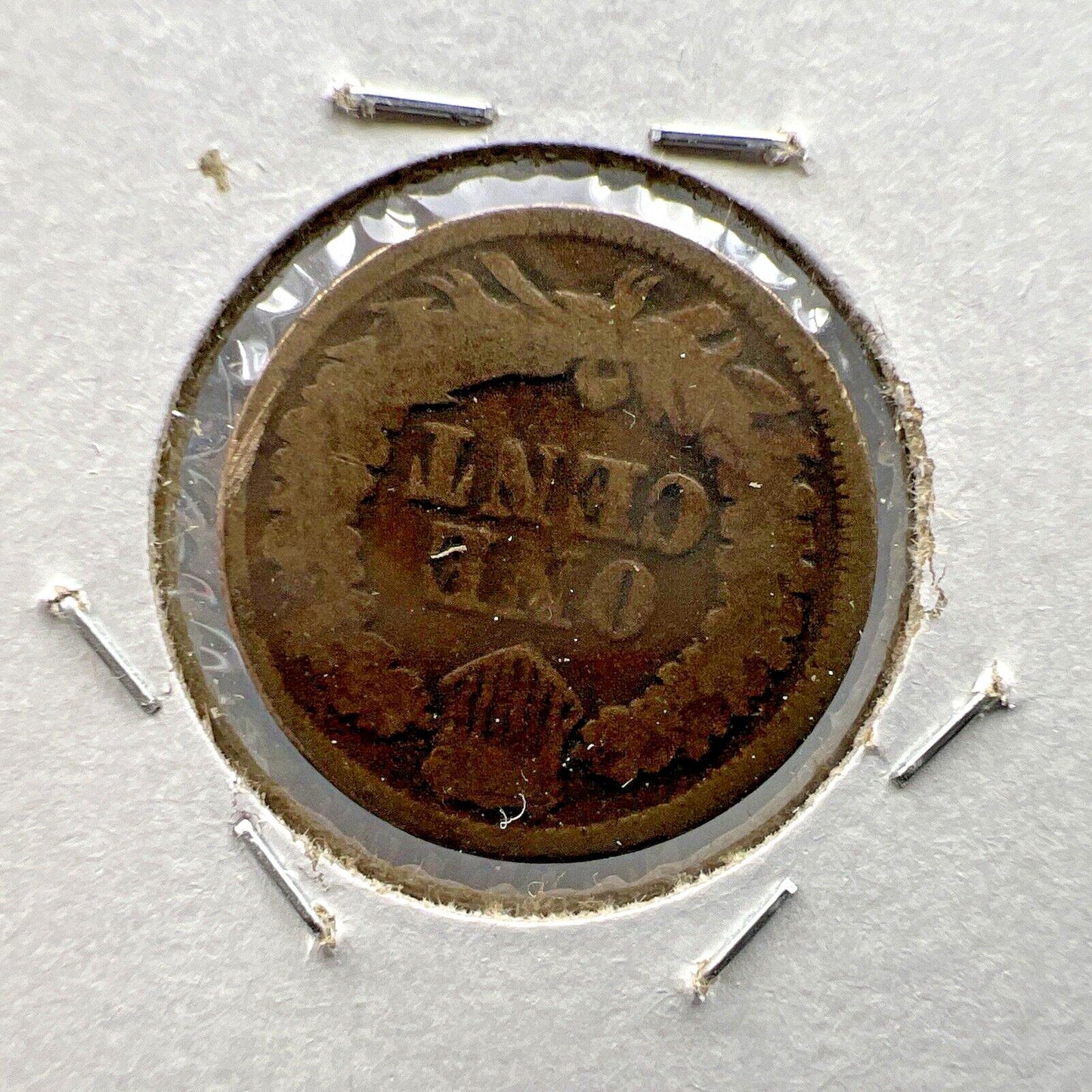 1864 1c Indian Cent Penny Coin Copper Nickel Alloy G / VG Details