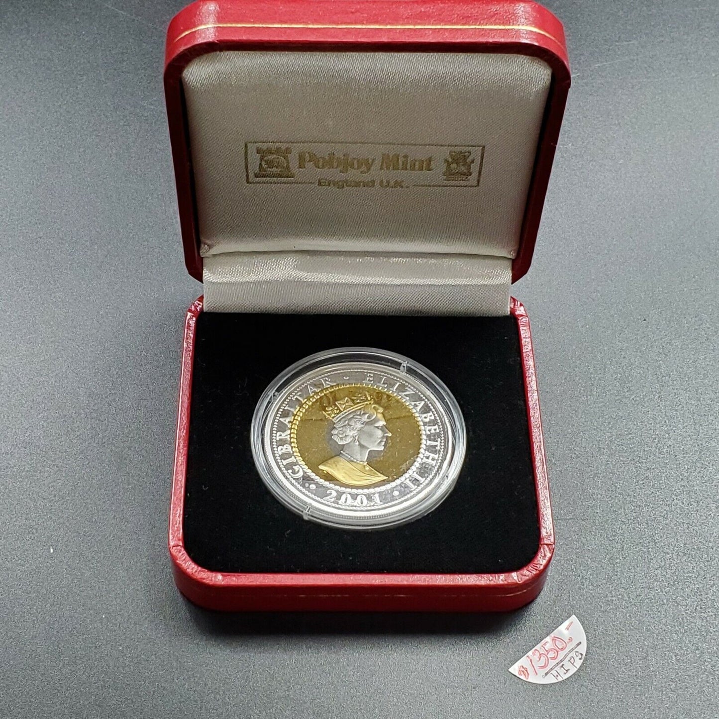 Gibraltar 2001 1 Crown 21st Century Tri-Metal Gold Silver Platinum 1 Oz Coin OGP