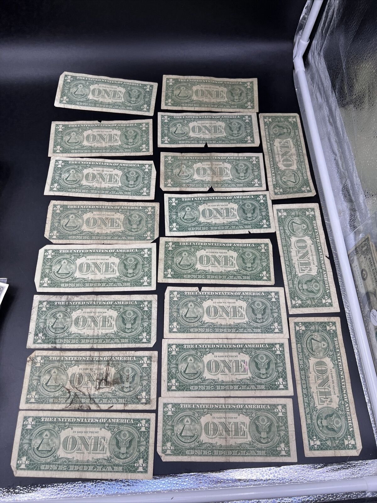 Lot of 19 1963 $1 Barr Signature One Dollar FRN Notes Very Circulated #704