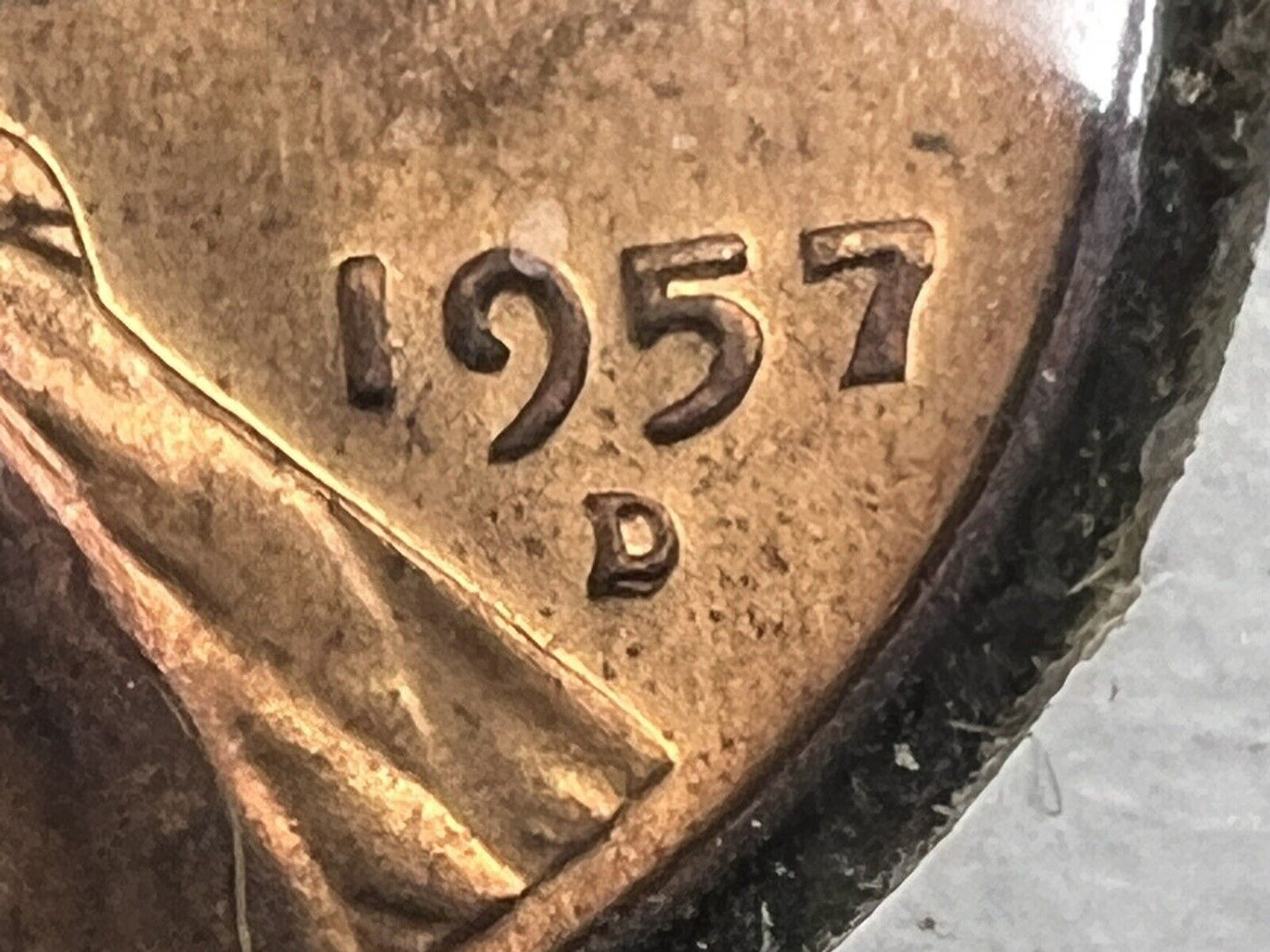 1957 D 1c Lincoln Wheat Cent Penny BU RB DDO #5 RPM #2 Variety