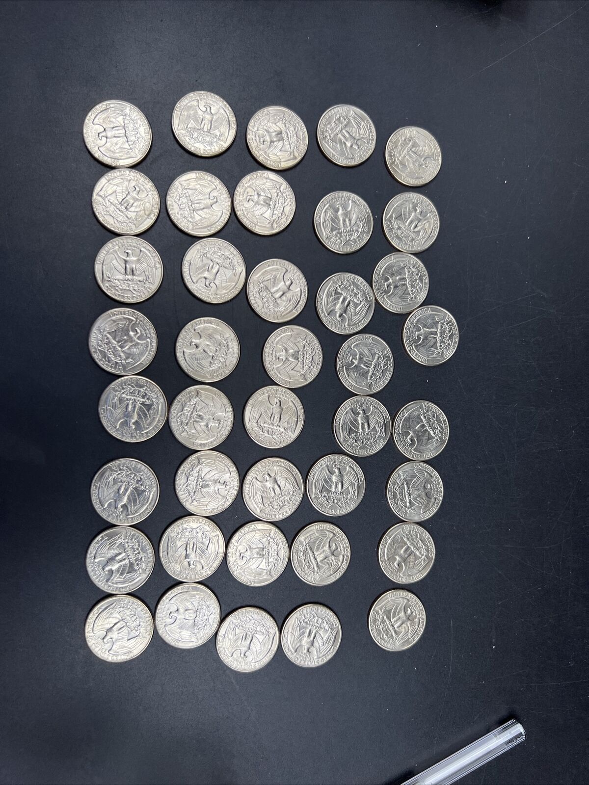 1993 P 25c BU Washington Clad Quarter Roll Choice UNC 40 Coins