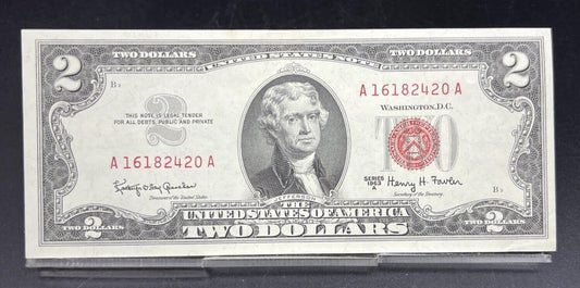 1963 A $2 Two Dollar Legal Tender Bill Note CH AU #420