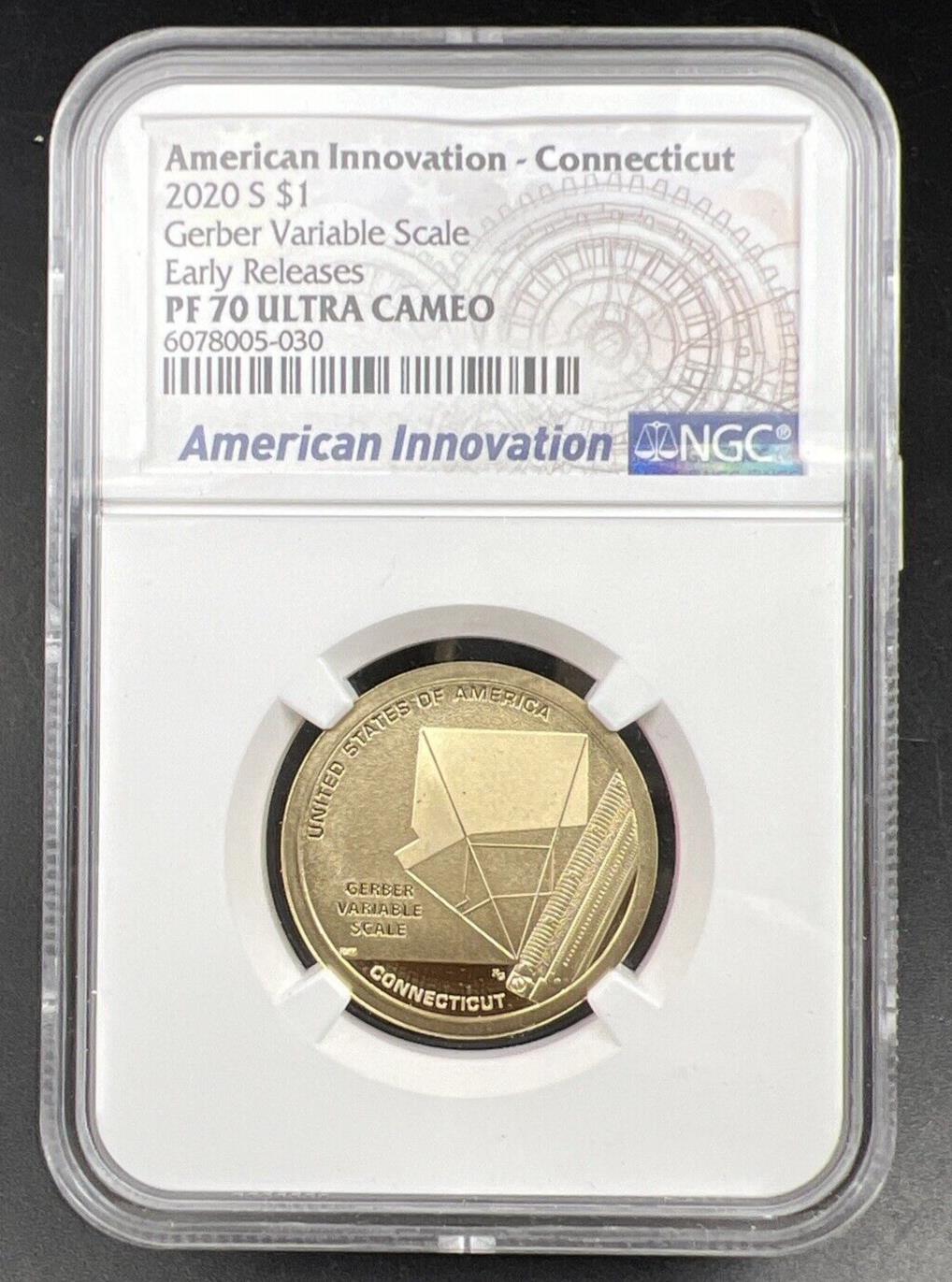 PF70 2020-S American Innovation Commemorative Dollar Gerber Scale NGC UCAM #030