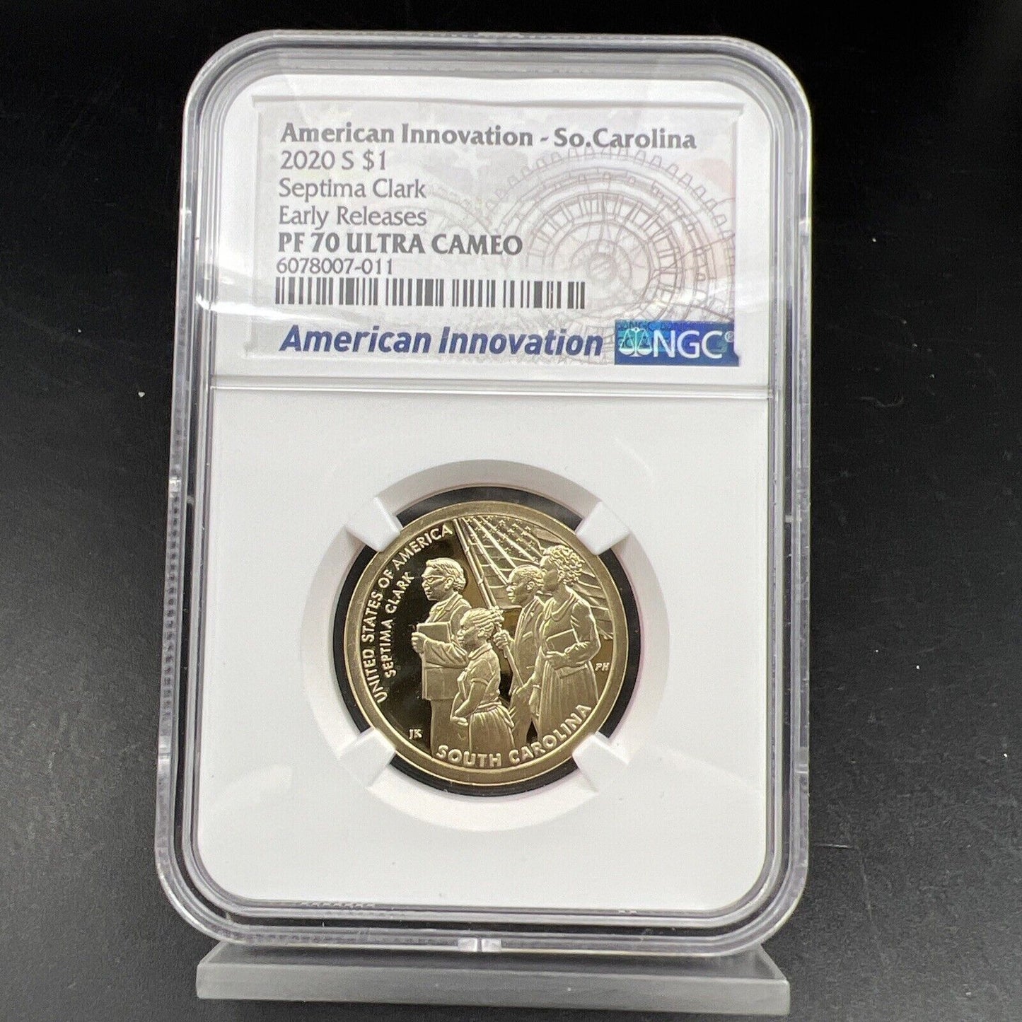 PF70 2020-S American Innovation Commemorative Dollar Septima Clark NGC UCAM #011