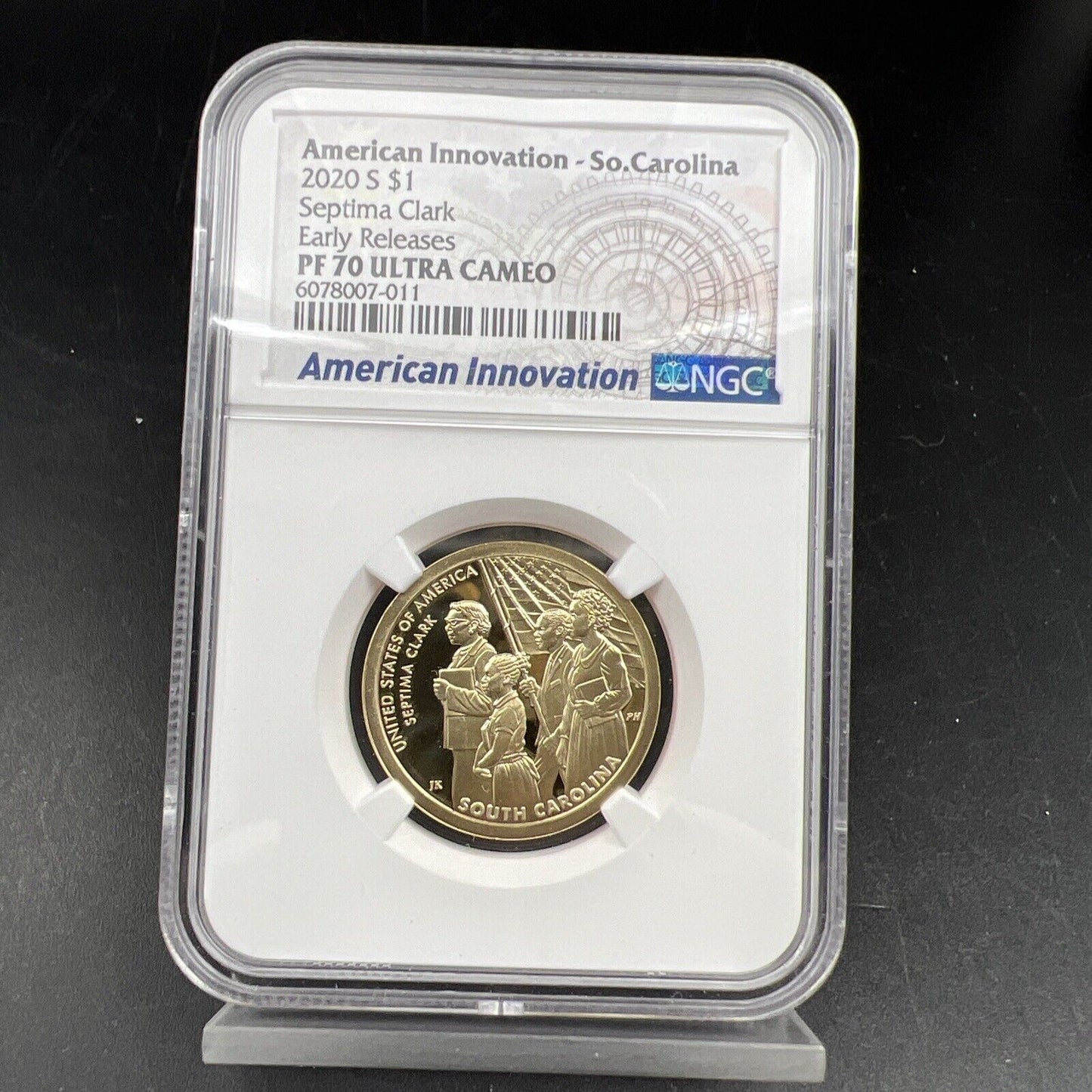 PF70 2020-S American Innovation Commemorative Dollar Septima Clark NGC UCAM #011