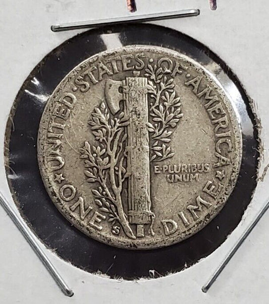 1943 S / S Mercury Dime Silver Coin RPM Variety Circulated