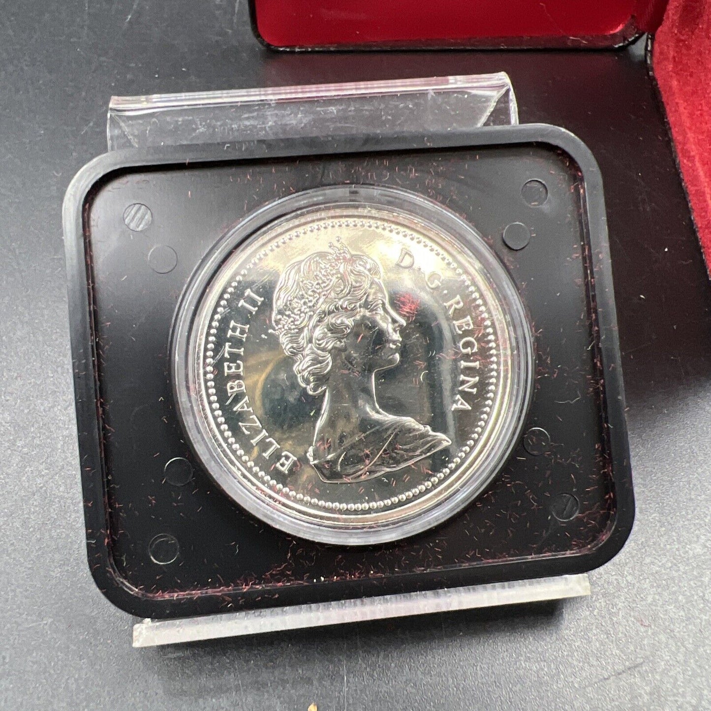 1975 Canada Calgary Centennial Dollar .500 Silver in Box & Capsule